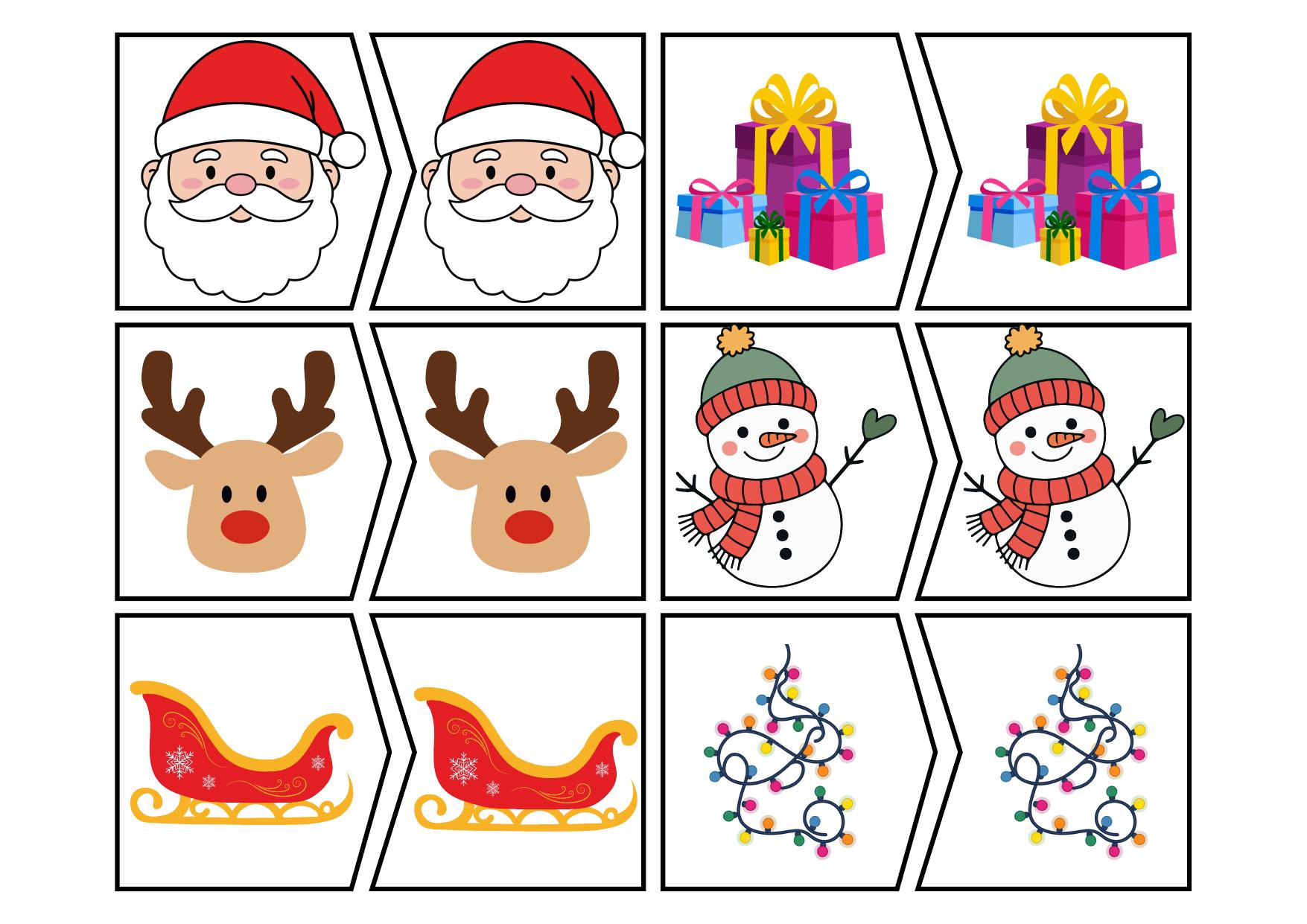 Christmas Puzzle Matching — Montessori printable work