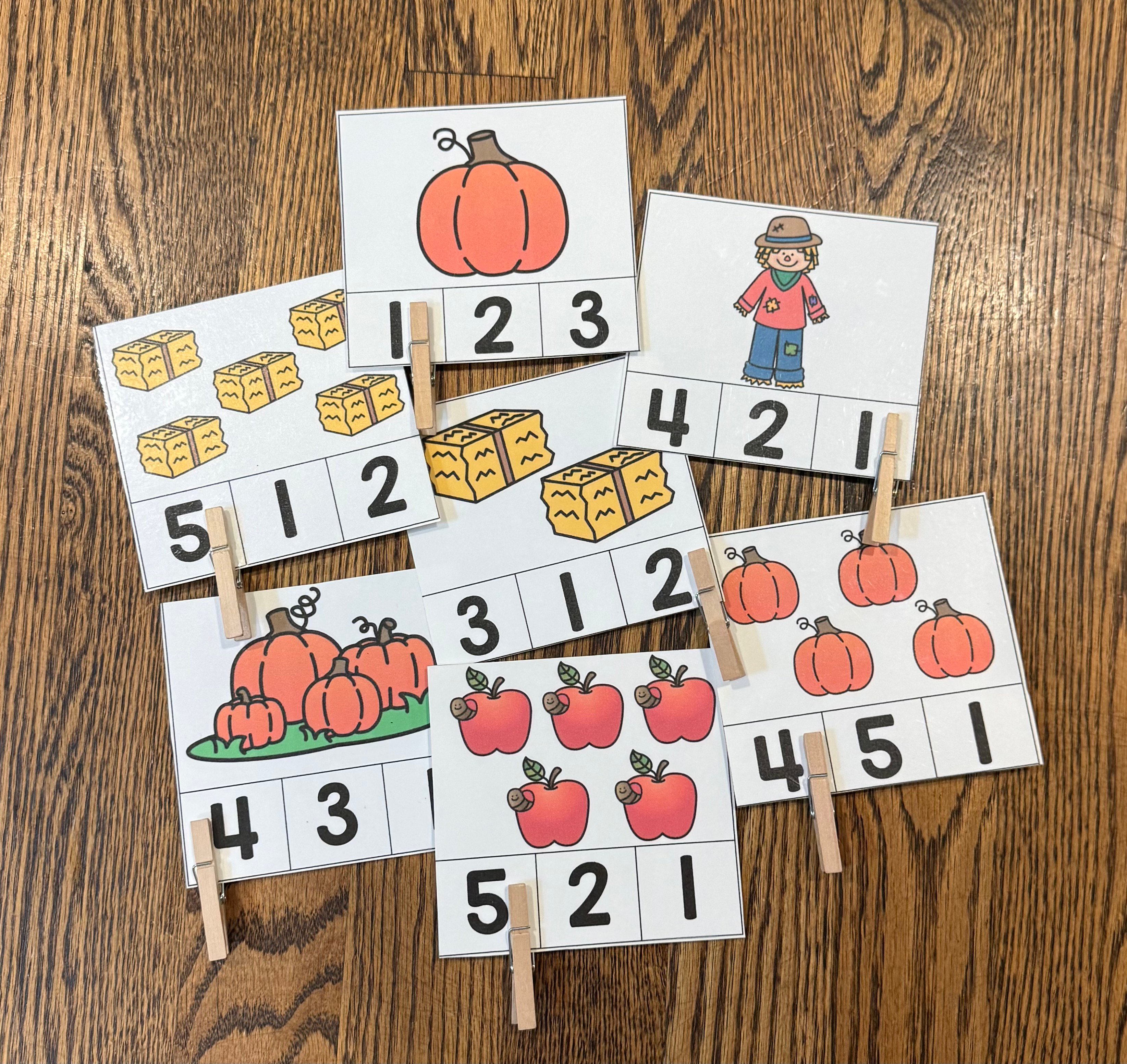 Fall Count and Clip Cards
