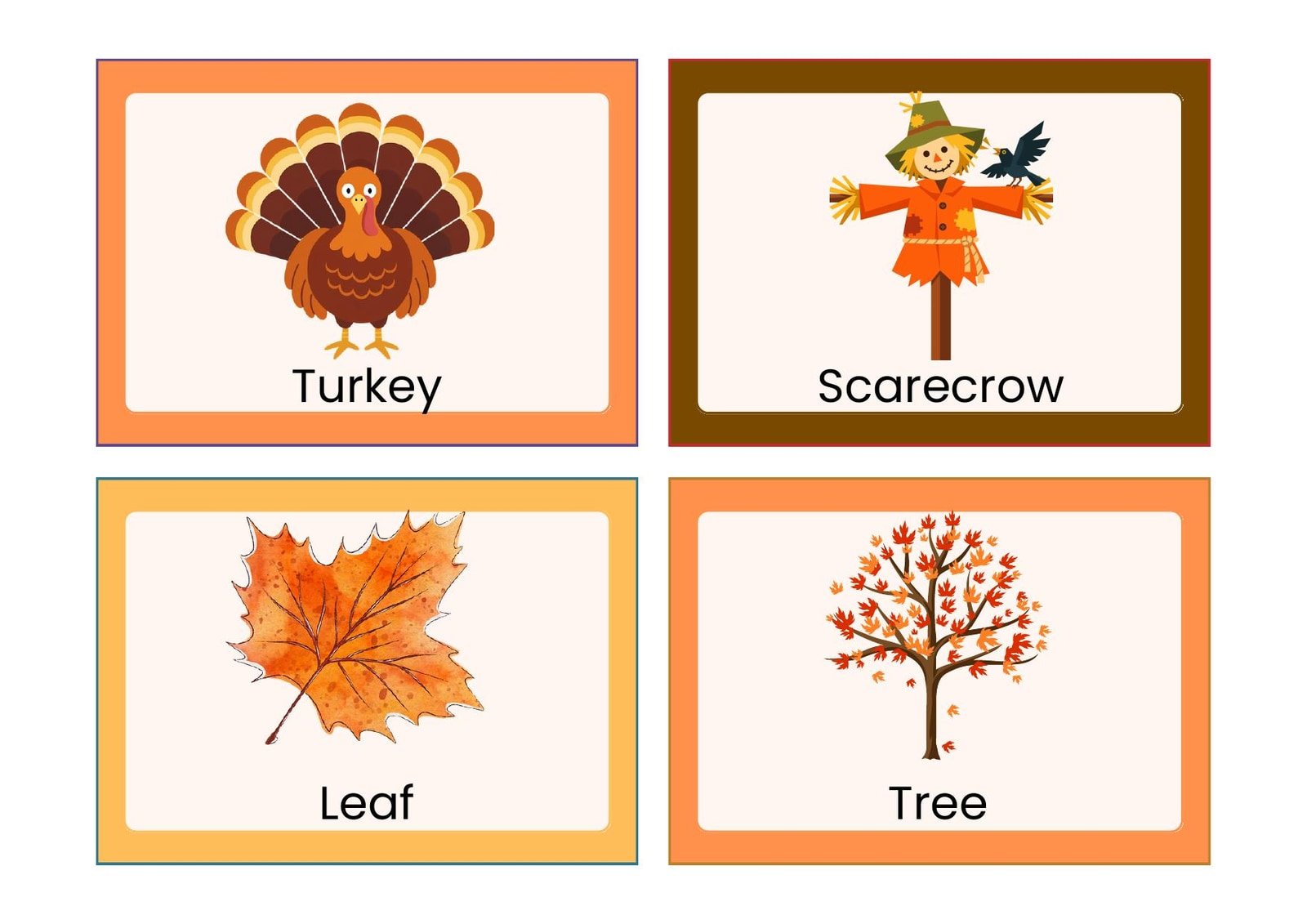 Fall Write the Room, Montessori seasonal work