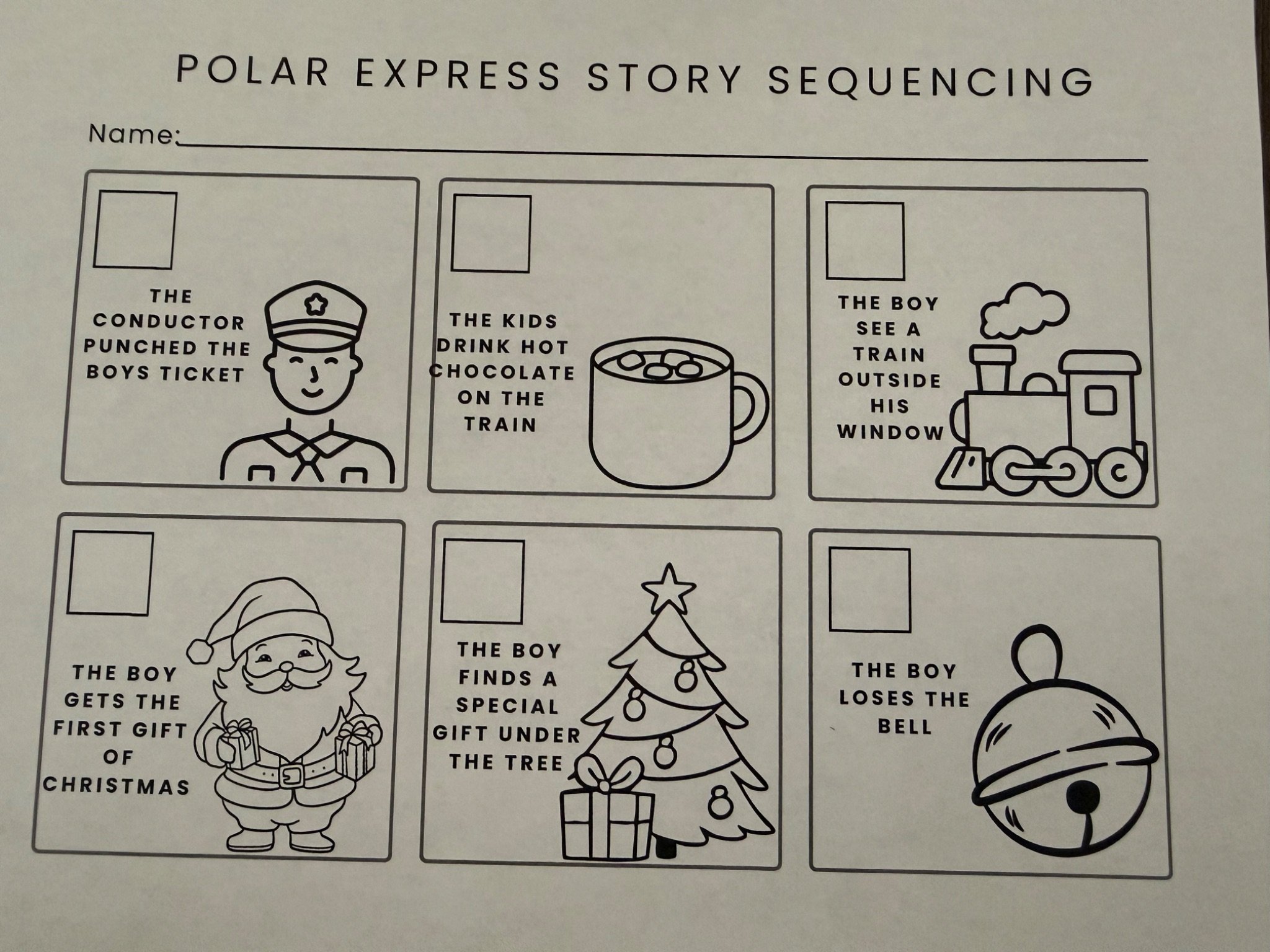 Polar Express Sequencing Activity